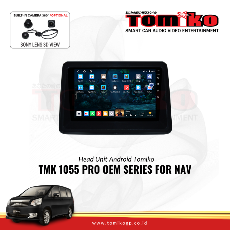 Head Unit Android Tomiko TMK 1055 PRO OEM Series for NAV