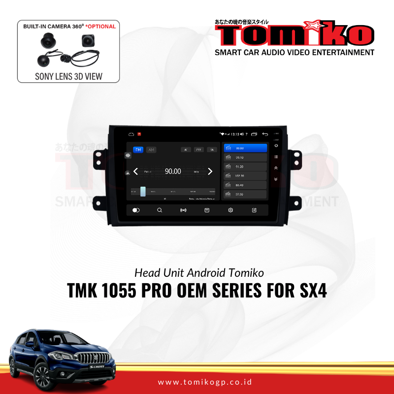 Head Unit Android Tomiko TMK 1055 PRO OEM Series for SX4